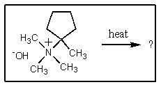 What product would result from the Hofmann elimination of the following quaternary ammonium hydroxide?   A)    B)    C)    D)    E)   