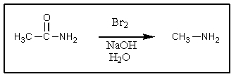 Which of the following is not an intermediate in the Hofmann rearrangement of ethanamide to methylamine?   A)    B)    C)    D)    E)   