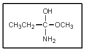 Substitutions at sp<sup>2</sup> carbons do not occur by an S<sub>N</sub>2 mechanism,but rather by way of a  tetrahedral intermediate.  The tetrahedral intermediate shown could occur in which reaction?   A)  methyl propanoate + ammonia B)  propanamide + hydroxide C)  propanoic acid + methanol D)  propanamide + ethanol E)  None of these.
