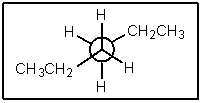 The following Newman projection corresponds to which molecule?   A)  pentane B)  butane C)  3-ethylbutane D)  hexane E)  3-methylpentane