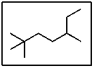 What is the correct IUPAC name for the following molecule?   A)  1,1,1,4-tetramethylhexane B)  4-ethyl-1,1,1-trimethylpentane C)  5-ethyl-2,2-dimethylhexane D)  3,6,6,6-tetramethylhexane E)  2,2,5-trimethylheptane