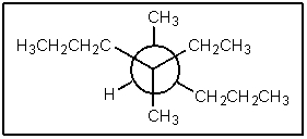 The following Newman projection represents which molecule?   A)    B)    C)    D)    E)   