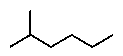 Which isomer of C<sub>7</sub>H<sub>16</sub> shown would have the highest boiling point? A)    B)    C)    D)    E)   