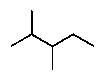 Which isomer of C<sub>7</sub>H<sub>16</sub> shown would have the highest boiling point? A)    B)    C)    D)    E)   