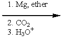 Which of the following sets of reagents would convert benzyl bromide to phenylethanoic acid?   A)    B)    C)    D)    E)  both B and D