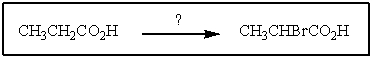 What reagent(s) would accomplish the following conversion?   A)  Br<sub>2</sub> B)  PBr<sub>3</sub> C)  Br<sub>2</sub>/light D)  Br<sub>2</sub> + cat.PBr<sub>3</sub> E)  PBr<sub>3 </sub>+ cat.Br<sub>2</sub>