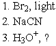 Several 2-arylpropanoic acids are used as analgesics (painkillers) .Three of these [Ibuprofen (= Advil) ,Naproxen (= Aleve) and Ketoprofen (= Orudis KT) ] are currently available in over-the-counter form.Which of the following sets of reagents would accomplish conversion of an ethyl aromatic to a 2-arylpropanoic acid?   A)    B)    C)    D)    E)  both A and B