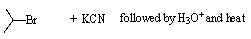 Which,if any,of the reactions below would produce 2-methylpropanoic acid? A)    B)    C)    D)  All of these reactions would produce the desired product. E)  None of these reactions would produce the desired product.