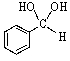 Old bottles of benzaldehyde (a liquid that smells like cherries) are often observed to have crystals on the bottom; what is the identity of this solid? A) B) C) D) E)