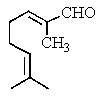Which is the structure of 3,7-dimethyl-2,6-octadienal? A) B) C) D) E)