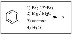 What would be the expected product of the following reactions?   A)    <sup> </sup> B)    C)    D)    E)   