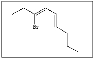 What is the IUPAC name for the following compound?   A)  (3E,5E) -7-Bromo-4,6-nonadiene B)  (3E,5E) -3-Bromo-3,5-nonadiene C)  (3E,5Z) -7-Bromo-4,6-nonadiene D)  (3Z,5E) -3-Bromo-3,5-nonadiene E)  (3Z,5Z) -3-Bromo-3,5-nonadiene