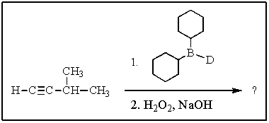 What would be the major product expected from the following reaction? (Notice the D isotope.)    A)    <sup> </sup> B)    C)    D)    E)   