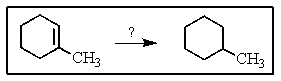 Which of the following reagents would best accomplish the following transformation?   A)  NaBH<sub>4</sub> B)  LiAlH<sub>4</sub> C)  BH<sub>3</sub>,NaBH<sub>4</sub> D)  H<sub>2</sub>SO<sub>4</sub> E)  H<sub>2</sub>,Pd