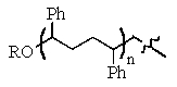 Radical polymerization of styrene produces what polymer? (n = large number)    A)    B)    C)    D)    E)  None of the above.