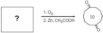 Which of the following starting materials are most likely to give the product under the reaction conditions?   A)    B)    C)    D)    E)   
