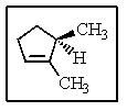 What would be the name of the following compound?   A)  2,3-dimethylcyclopentene B)  (R) -1,5-dimethylcyclopentene C)  cis-2,3-dimethylcyclopentene D)  cis-1,5-dimethylcyclopentene E)  trans-2,3-dimethylcyclopentene