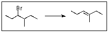 Which reagent(s) would you expect to give the highest yield of the product shown?   A)  K<sup>+-</sup>O<sup>t</sup>Bu B)  CH<sub>3</sub>S<sup>-</sup> Na<sup>+</sup> C)  H<sub>2</sub>SO<sub>4</sub> D)  CH<sub>3</sub>O<sup>-</sup> Na<sup>+</sup> E)  K<sup>+ -</sup>CN