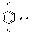 A bottle in a chemical stockroom was labeled simply  dichlorobenzene  without specifying which isomer was present.Capillary GC showed that it was a single pure compound,and the proton decoupled carbon NMR spectrum showed three peaks (not including solvent) .You conclude that the bottle contained A)    B)    C)    D)  any of the dichlorobenzene isomers E)  none of the dichlorobenzene isomers