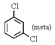 A bottle in a chemical stockroom was labeled simply  dichlorobenzene  without specifying which isomer was present.Capillary GC showed that it was a single pure compound,and the proton decoupled carbon NMR spectrum showed three peaks (not including solvent) .You conclude that the bottle contained A)    B)    C)    D)  any of the dichlorobenzene isomers E)  none of the dichlorobenzene isomers