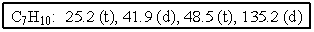 The molecular formulas and <sup>13</sup>C NMR data (in ppm) are given below.The splitting pattern of each signal,taken from the non-decoupled spectrum is given in parentheses.Deduce the correct structure:   A)    <sup> </sup> B)    C)    D)    E)   