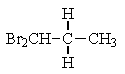 What structure of formula C<sub>3</sub>H<sub>6</sub>Br<sub>2</sub> would give the following proton NMR spectrum?   A)    <sup> </sup> B)    C)    D)    E)  None of the above.