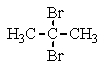 What structure of formula C<sub>3</sub>H<sub>6</sub>Br<sub>2</sub> would give the following proton NMR spectrum?   A)    <sup> </sup> B)    C)    D)    E)  None of the above.