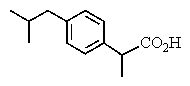 The proton NMR spectrum of a carboxylic acid,C<sub>13</sub>H<sub>18</sub>O<sub>2</sub>,commonly sold as an over-the-counter headache remedy,is shown below.Note: the CO<sub>2</sub>H proton is not shown,and the multiplicity of the peaks are noted (d = doublet,q = quartet,m = multiplet) .Which structure is that of this pharmaceutical?   A)     B)    C)    D)    E)   