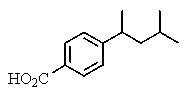 The proton NMR spectrum of a carboxylic acid,C<sub>13</sub>H<sub>18</sub>O<sub>2</sub>,commonly sold as an over-the-counter headache remedy,is shown below.Note: the CO<sub>2</sub>H proton is not shown,and the multiplicity of the peaks are noted (d = doublet,q = quartet,m = multiplet) .Which structure is that of this pharmaceutical?   A)     B)    C)    D)    E)   