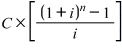 <strong>What is the formula for the future value of an ordinary annuity ? </strong> A) B) C) D)