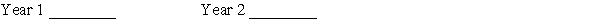 A company's property records revealed the following information about one of its plant assets:    Calculate the depreciation expense in Year 1 and Year 2 for the year ended December 31.  