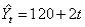 The linear trend   was estimated using a time series with 20 time periods.The forecasted value for time period 21 is A) 120. B) 122. C) 160. D) 162.