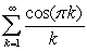Classify the following series as absolutely convergent, conditionally convergent, or divergent.   A)  Absolutely convergent B)  Conditionally convergent C)  Divergent