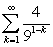 Determine whether or not the following series converges. If it converges, find its sum.   A)    B)    C)    D)  4 E)  Diverges