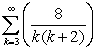 Determine whether or not the following series converges. If it converges, find its sum.   A)    B)    C)    D)    E)  Diverges