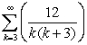 Determine whether or not the following series converges. If it converges, find its sum.   A)    B)    C)    D)    E)  Diverges