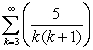 Determine whether or not the following series converges. If it converges, find its sum.  