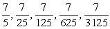 The following are the first five terms of an infinite sequence. Find a formula for the general term starting with n = 1 , and write down the entire sequence.   A)    B)    C)    D)    E)   