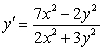 Suppose   , find the value of the slope field at   . A)    B)    C)    D)    E)   