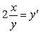 What is the solution to the following differential equation? (Use separation of variables!)    A)    B)    C)    D)    E)   