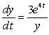 What is the solution to the following differential equation?   A)    B)    C)    D)    E)   