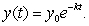 Suppose 5 grams of a radioactive substance decays according to the equation   If it takes   years for the substance to reduce to   of its original mass, write an equation for the amount of the substance present as a function of time.