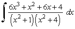 Answer true or false.   = tan<sup>-1</sup> x + 3 ln |x<sup>2</sup> + 4| + C
