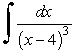 Answer true or false.   = ln |x - 4|<sup>3</sup> + C