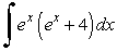 Answer true or false. In evaluating   a good choice for u would be e <sup>x</sup> + 4.