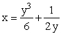 Find the area of the surface generated when   from y = 1 to y = 2 is rotated around the y-axis.