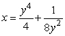 Find the arc length of the curve   from y = 1 to y = 5.