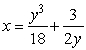 Find the arc length of the curve   from y = 1 to y = 2.