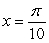  Use the method of disks to find the volume of the solid that results by revolving the region enclosed by the curves   , x = 0,   , y = 0 about the x-axis. A)    \pi  B)    C)  5  \pi  D)    E)    