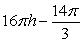 Answer true or false: A right-circular cylinder of radius 8cm contains a hollow sphere of radius 7 cm. If the cylinder is filled to a height h with water and the sphere floats so that its highest point is 4cm above the water level, there is   cm<sup>3</sup> of water in the cylinder.